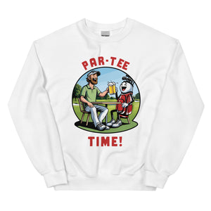 Golf Par-Tee Time- Black or White Unisex Sweatshirt