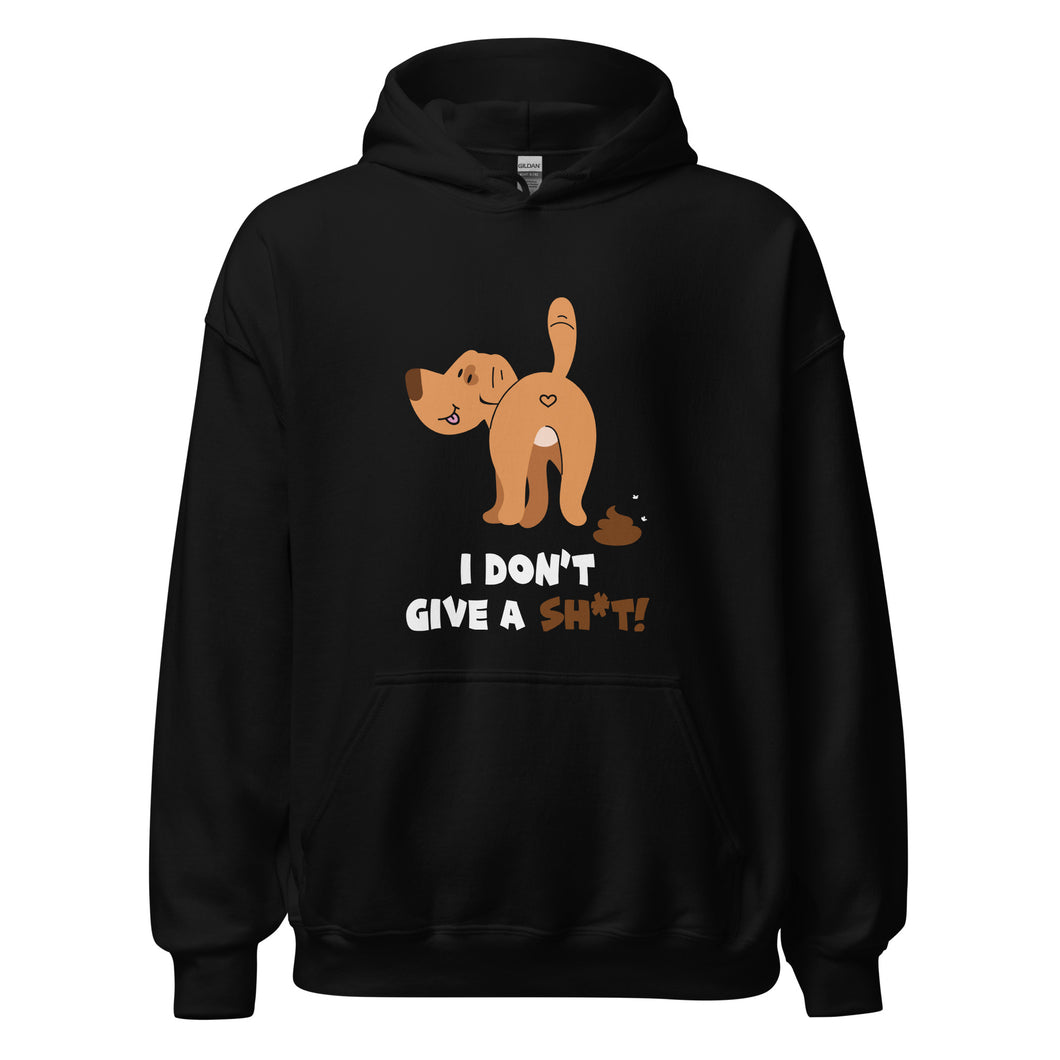 Dog-I Don't Give A Sh*t!- Black Unisex Hoodie