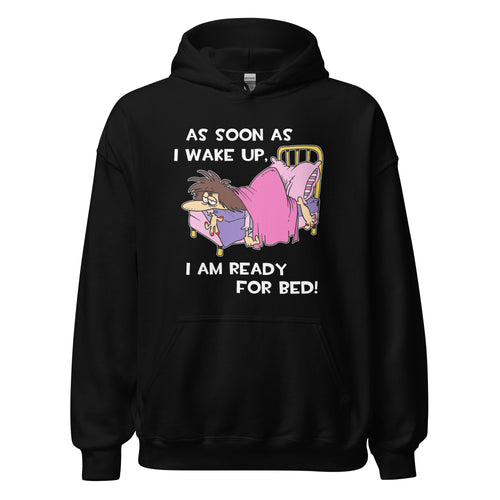 As Soon As I Wake Up- Female- Black Unisex Hoodie