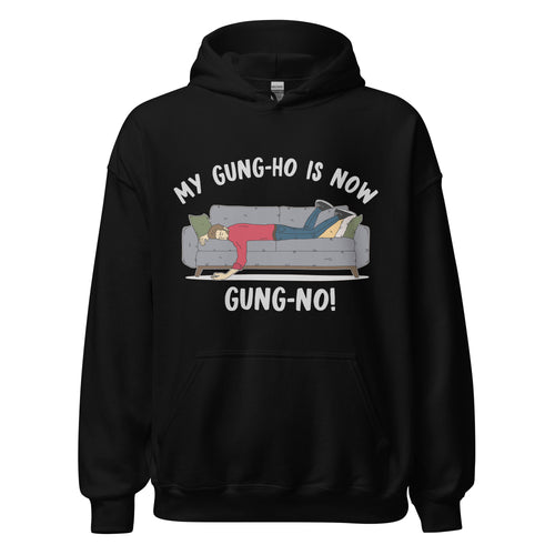 Gung Ho/Gung No- Male- Black Unisex Hoodie