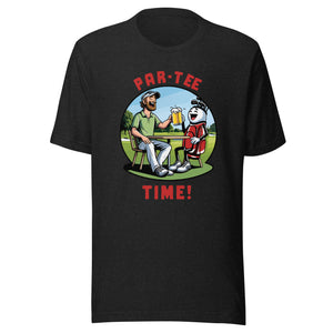 Golf Par-Tee Time- Black or White Unisex T-shirt