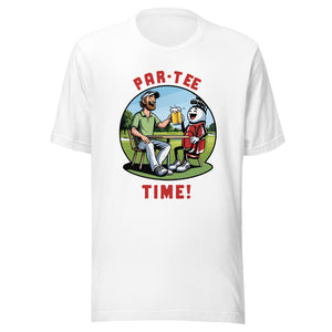 Golf Par-Tee Time- Black or White Unisex T-shirt