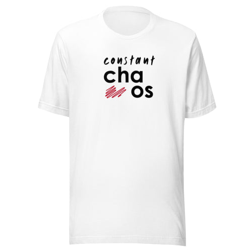 Constant Chaos- White Unisex T-shirt