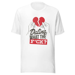 Dating- HELP SOS- White Unisex T-shirt