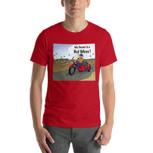 Load image into Gallery viewer, Male Motorcycle w/ Brown Dog- Short-Sleeve Unisex T-Shirt