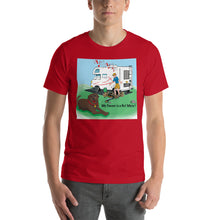 Load image into Gallery viewer, RV Sewer Spill Male w/ Brown Dog- Short-Sleeve Unisex T-Shirt