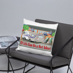 RV Gas Station- Basic Pillow- 18'x18'