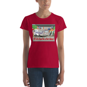 RV Gas Station- Women's Short Sleeve T-Shirt