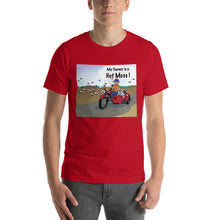 Load image into Gallery viewer, Male Motorcycle w/ White Dog- Short-Sleeve Unisex T-Shirt