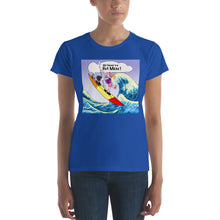 Load image into Gallery viewer, Female Kayaker w/ Black Dog- Women&#39;s Short Sleeve T-shirt