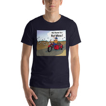 Load image into Gallery viewer, Male Motorcycle w/ Brown Dog- Short-Sleeve Unisex T-Shirt