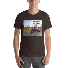 Load image into Gallery viewer, Male Motorcycle w/ White Dog- Short-Sleeve Unisex T-Shirt