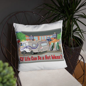 RV Gas Station- Basic Pillow- 18'x18'