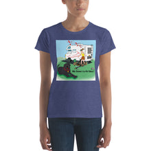 Load image into Gallery viewer, RV Sewer Spill Female w/ Black Dog- Women&#39;s Short Sleeve T-shirt