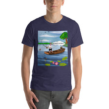 Load image into Gallery viewer, Male Fishing w/ Brown Dog- Short-Sleeve Unisex T-Shirt