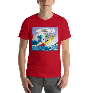 Male Kayaker w/ Tan Dog- Short-Sleeve Unisex T-Shirt