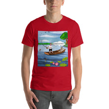 Load image into Gallery viewer, Male Fishing w/ Tan Dog- Short-Sleeve Unisex T-Shirt