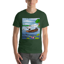 Load image into Gallery viewer, Male Fishing w/ Black Dog- Short-Sleeve Unisex T-Shirt