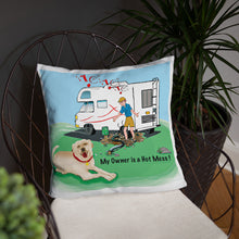 Load image into Gallery viewer, RV Sewer Spill Male w/ Tan Dog- Basic Pillow